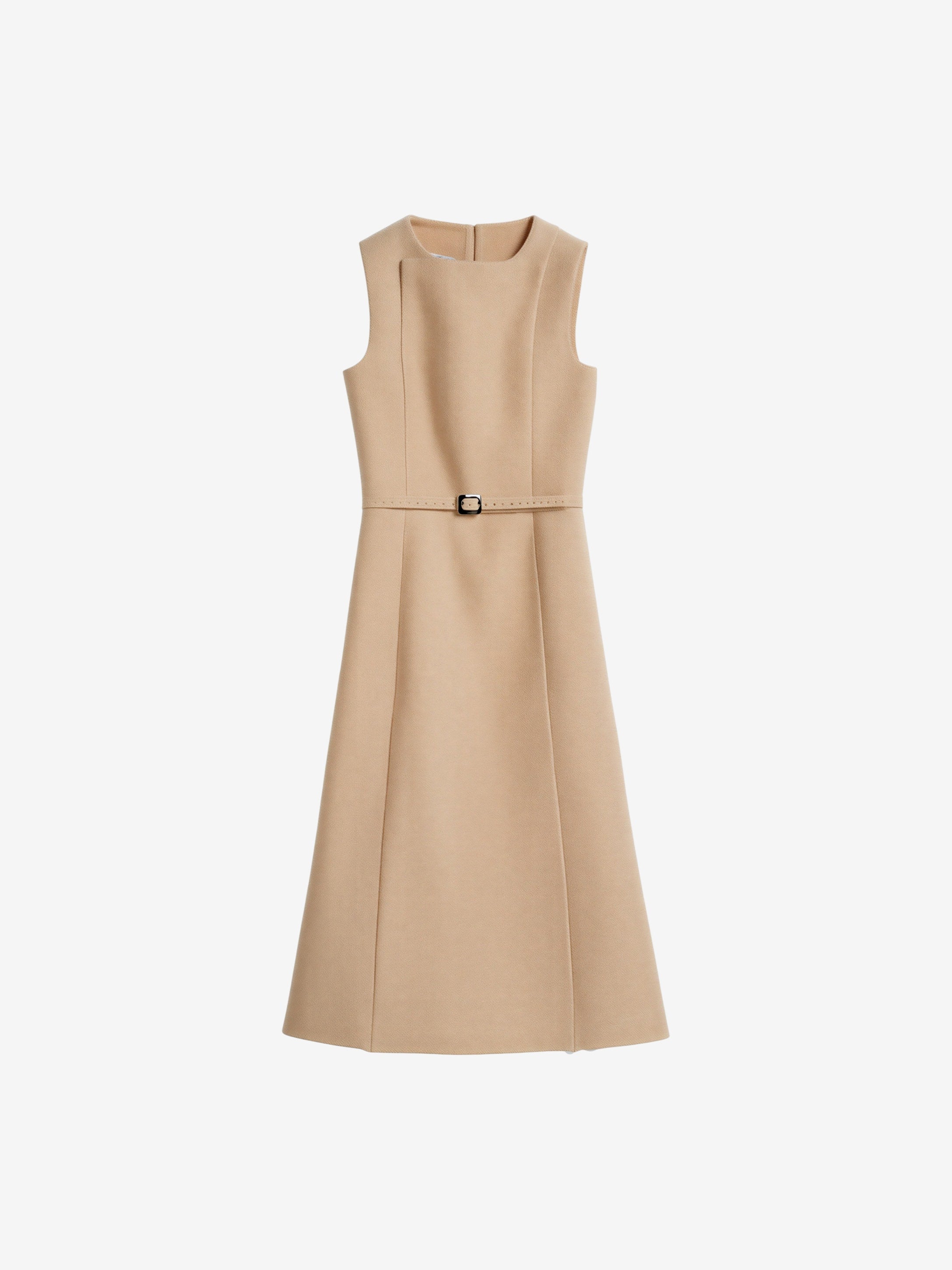 Belted A-Line Dress