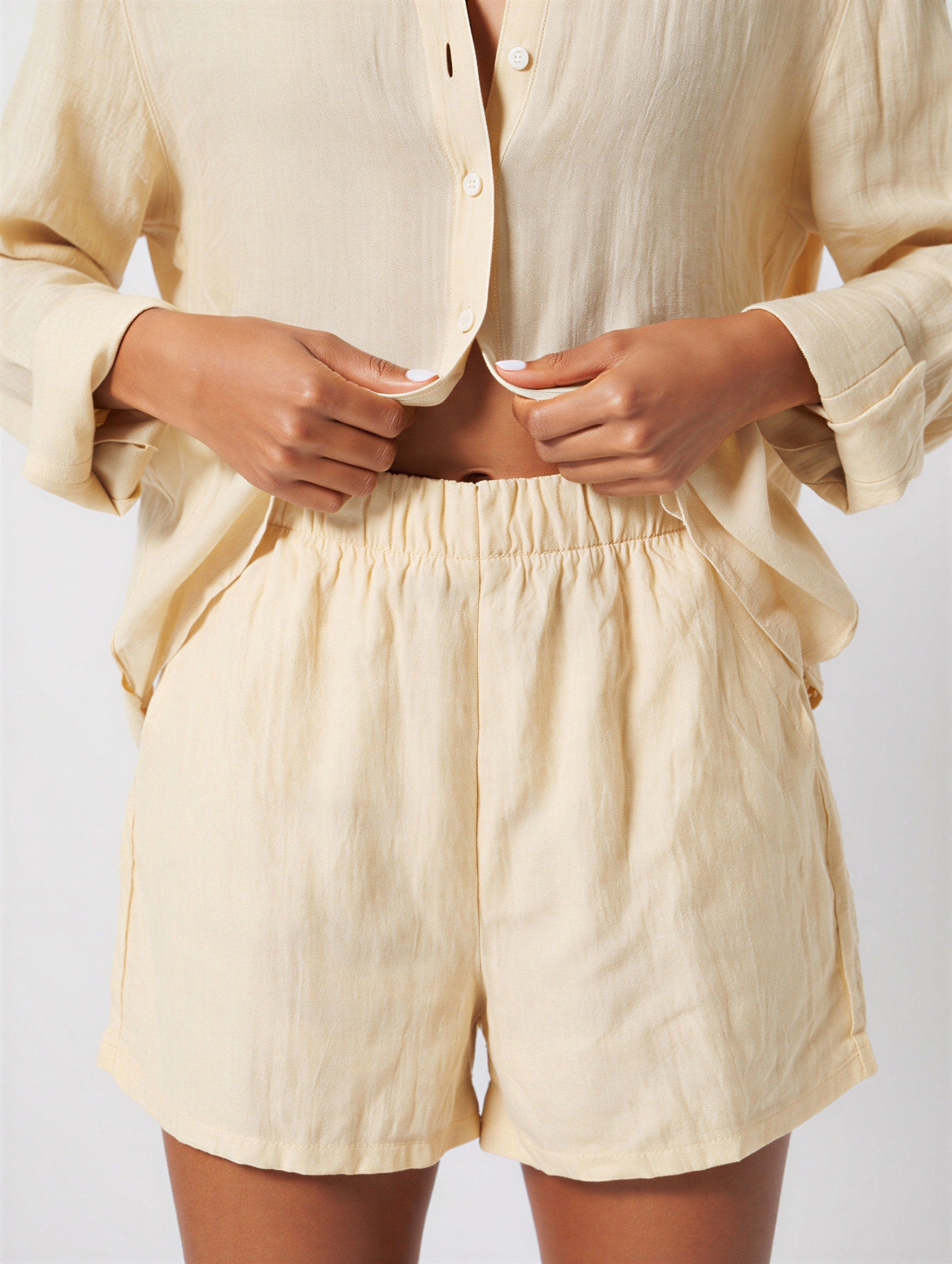 Elastic Waist Lounge Shorts-5