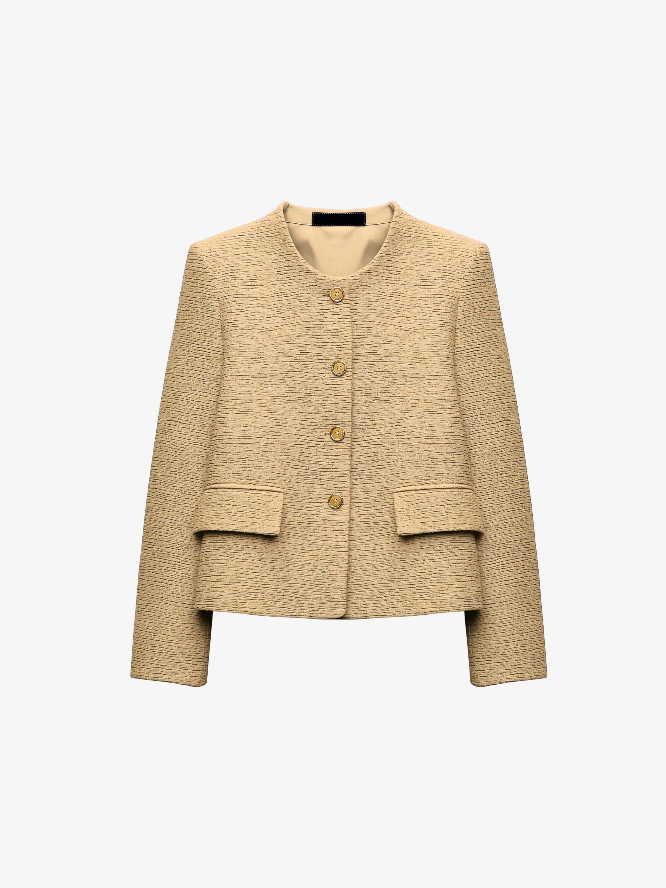 Textured Cropped Jacket