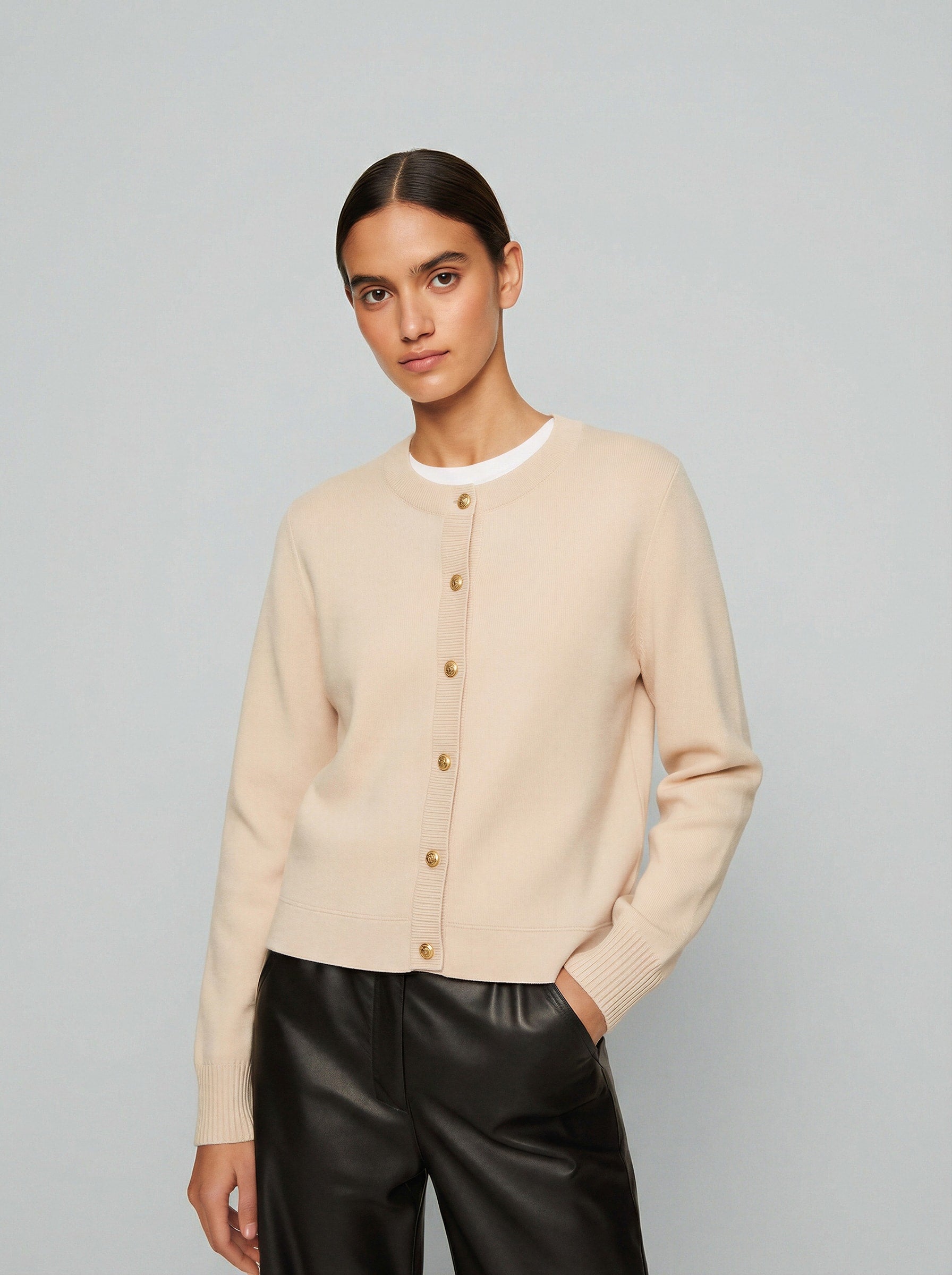 Button Knit Cardigan-2