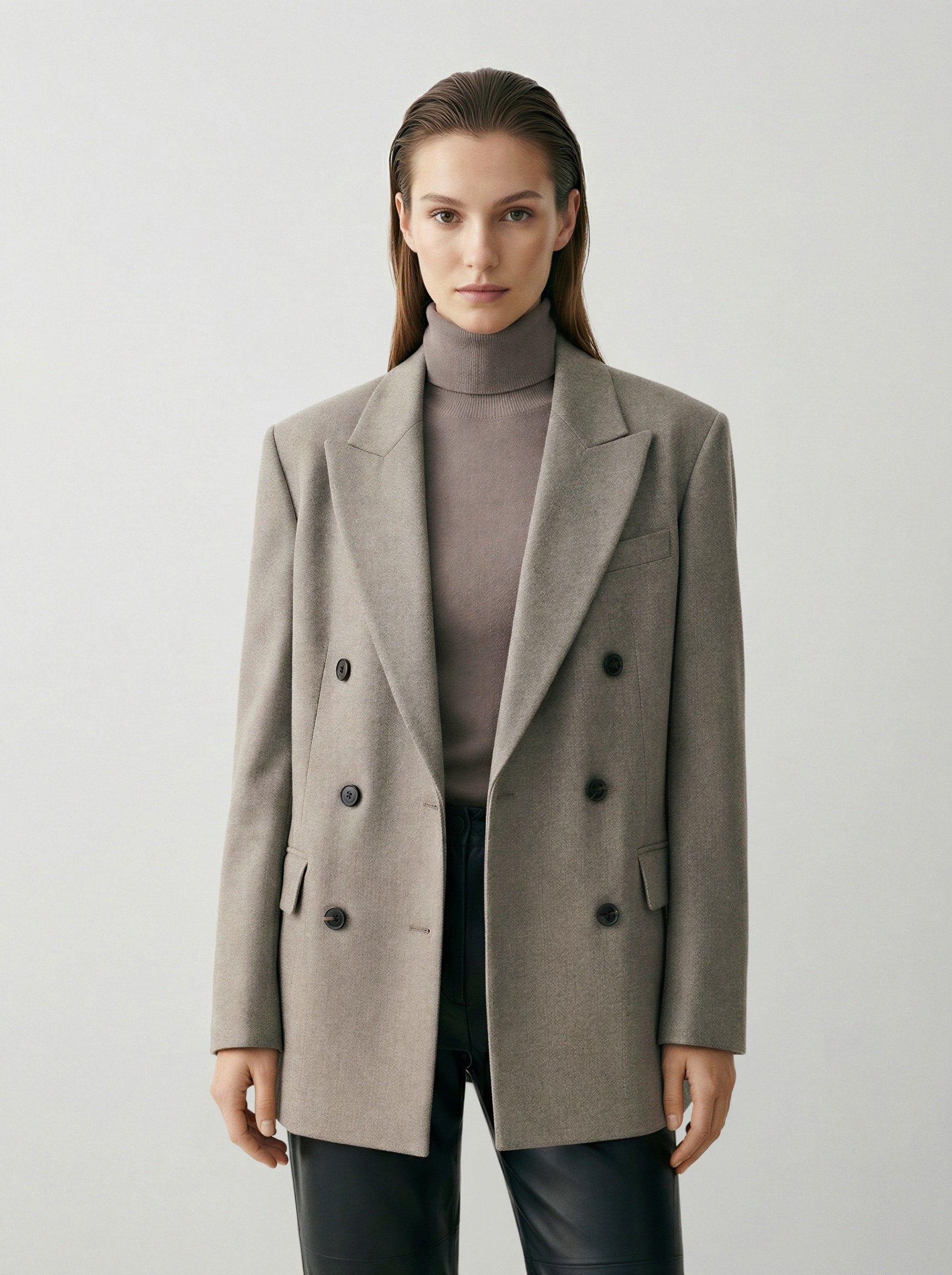 Tailored Wool Blend Blazer-4