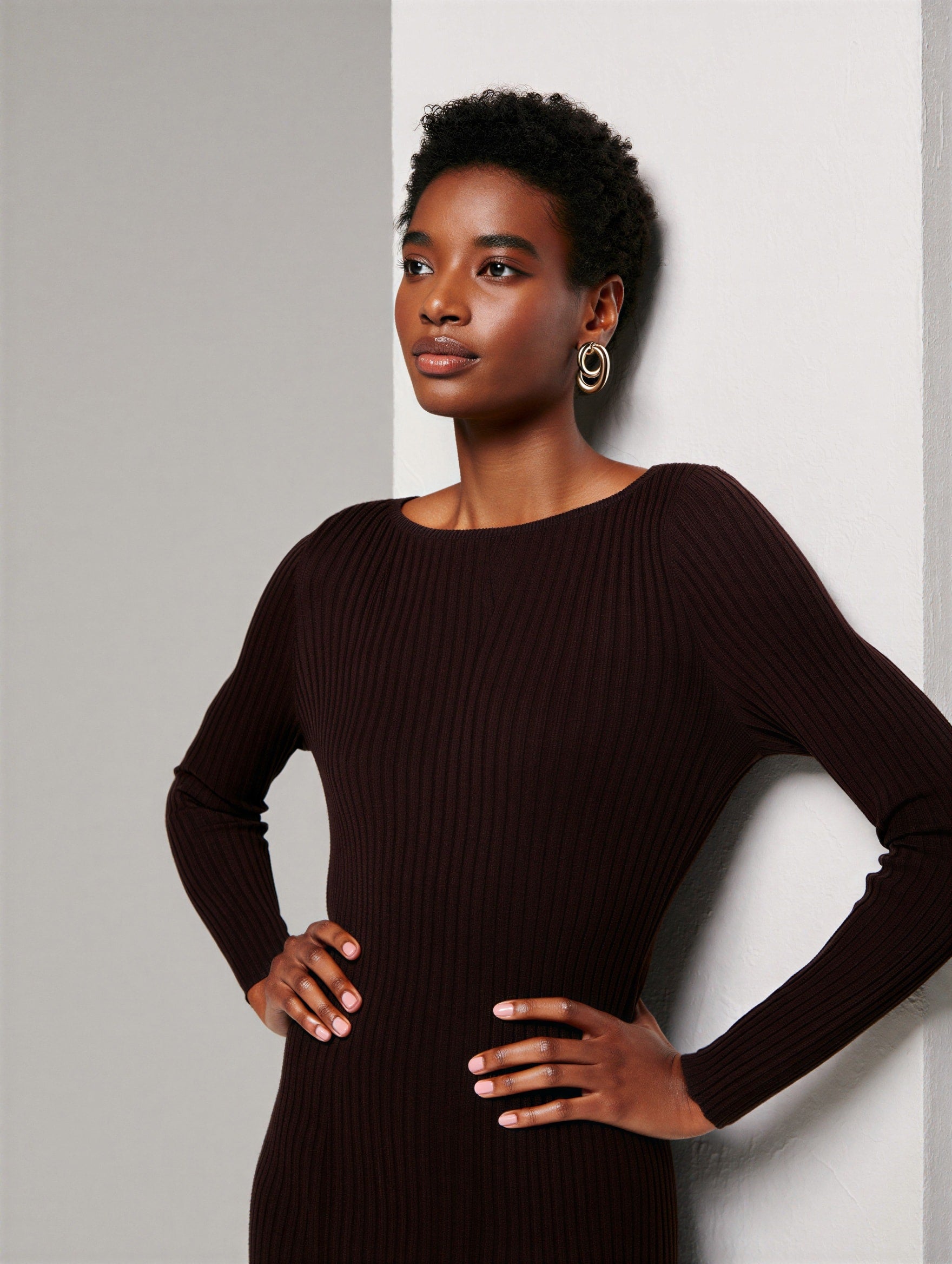 Ribbed Midi Dress-2