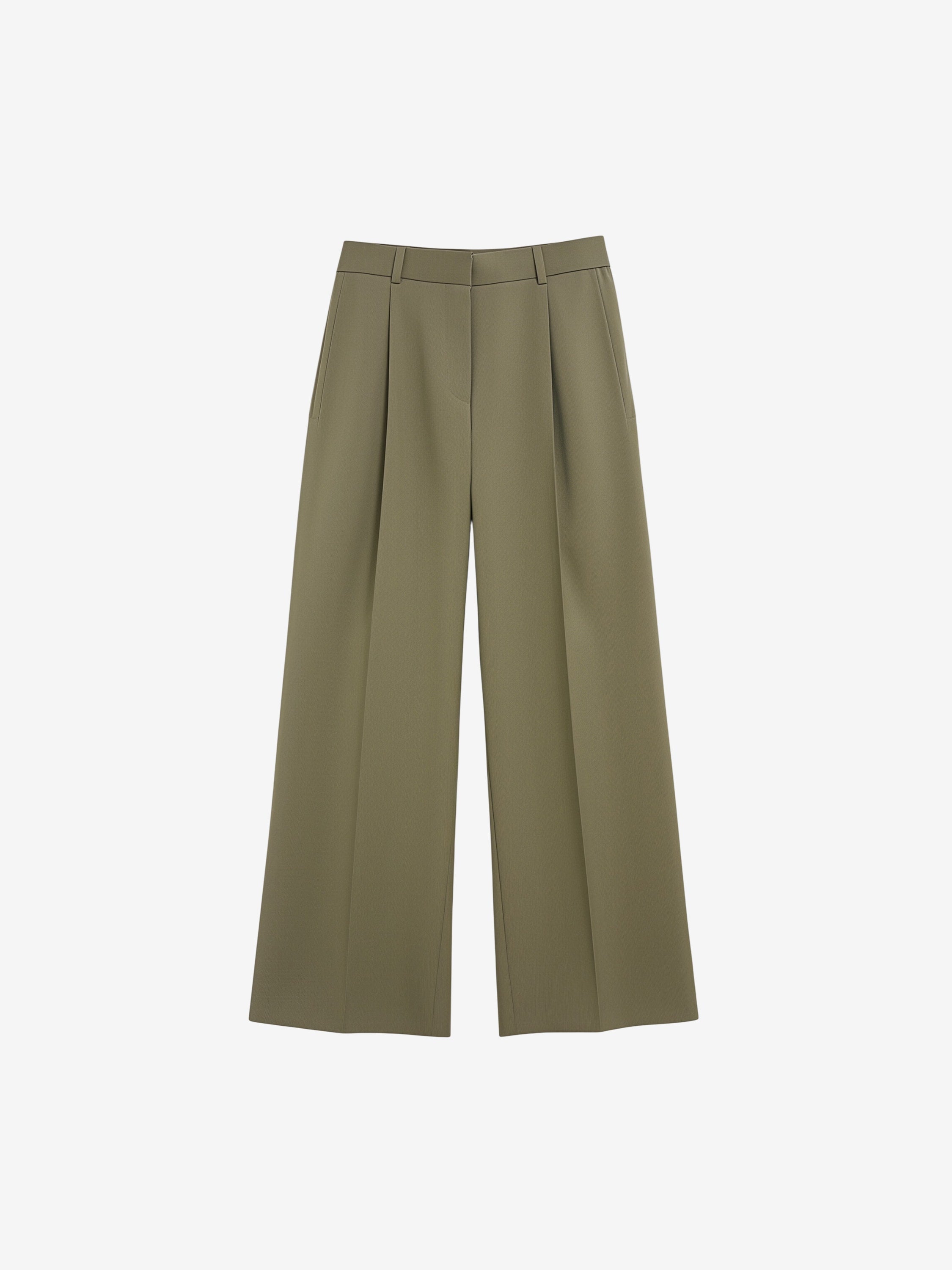 Wide Leg Tailored Trousers-2