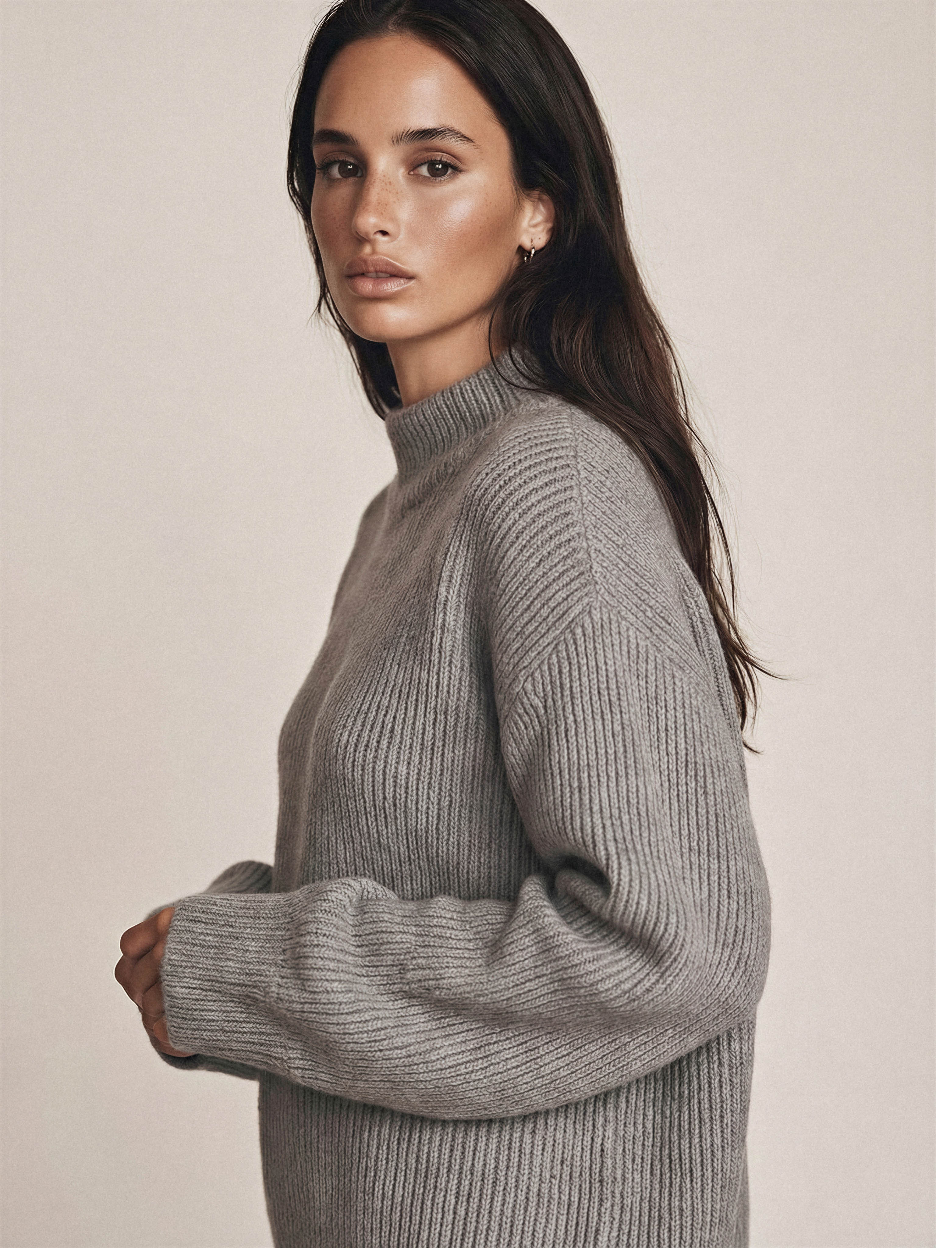 Ribbed Turtleneck Sweater-2