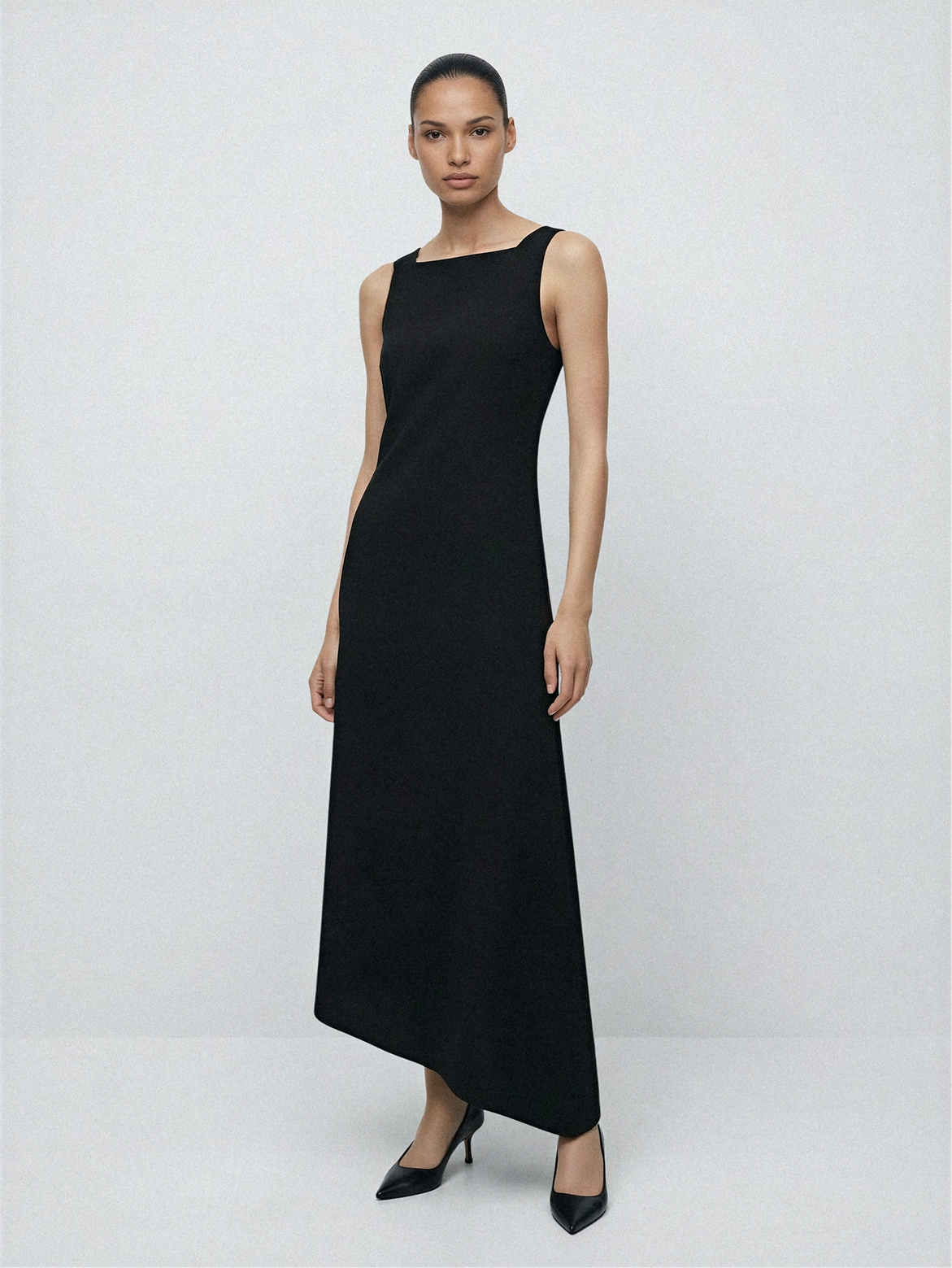 Asymmetric Midi Dress